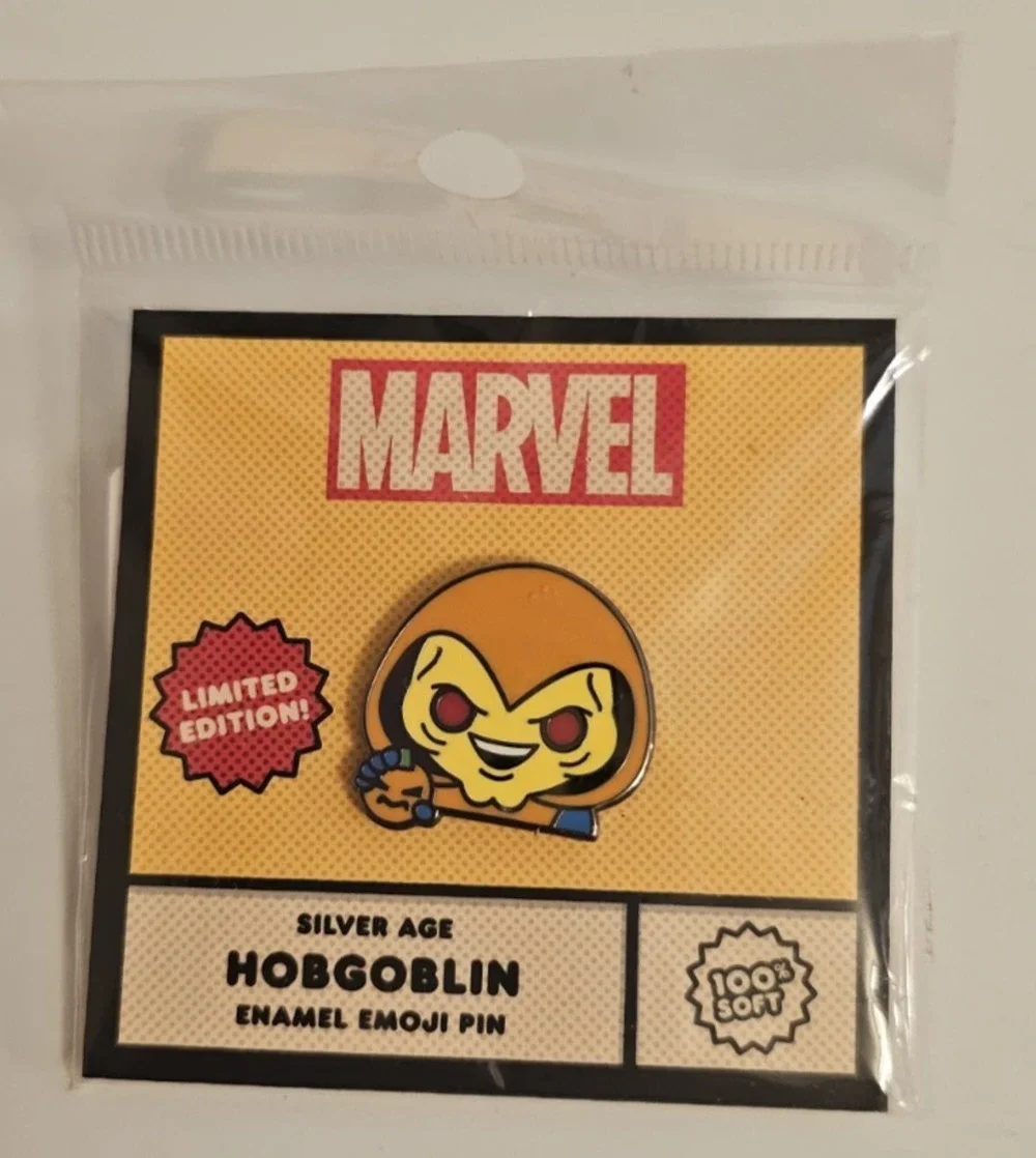 2026 SDCC Exclusive 100% Soft Debut Enamel Emoji Pin-Silver Age Hob Goblin LE